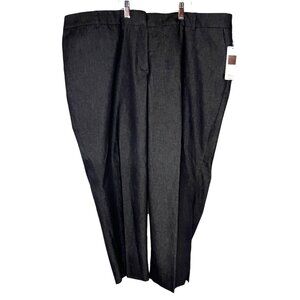 Dalia Collection Womens Black Dress Pants Size 20W Cotton & Polyester